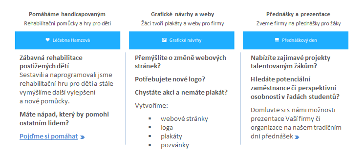 Bloky - sloupce - www.spse.cz