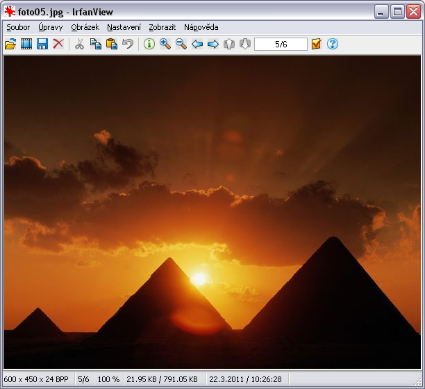 Prostředí programu IrfanView